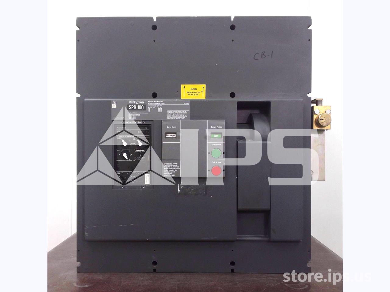 4000A WH SPB-100 MO/BI (SPB100) POW-R TRIP 7, 4000A RP, 4000A CT, 120VAC SHUNT TRIP, AUX SWITCH, KIRK LOCK