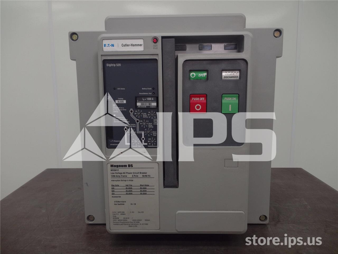 1200A CH MDS6123HEA105GNMNN2YNNNAX MO/BI (MDS612) DIGITRIP 520 LSIG, 1000A RP, 1000A CT, 2 STAGE AUX, BELL ALARM