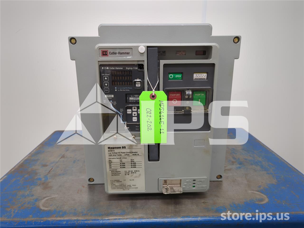 1600A CH MDS6163WEA161GCNAN6EPNNAX EO/DO (MDS616) 120VAC CONTROL, 24VDC SHUNT TRIP, DIGITRIP 1150 PLUS LSI, 1600A CT, 1600A RP
