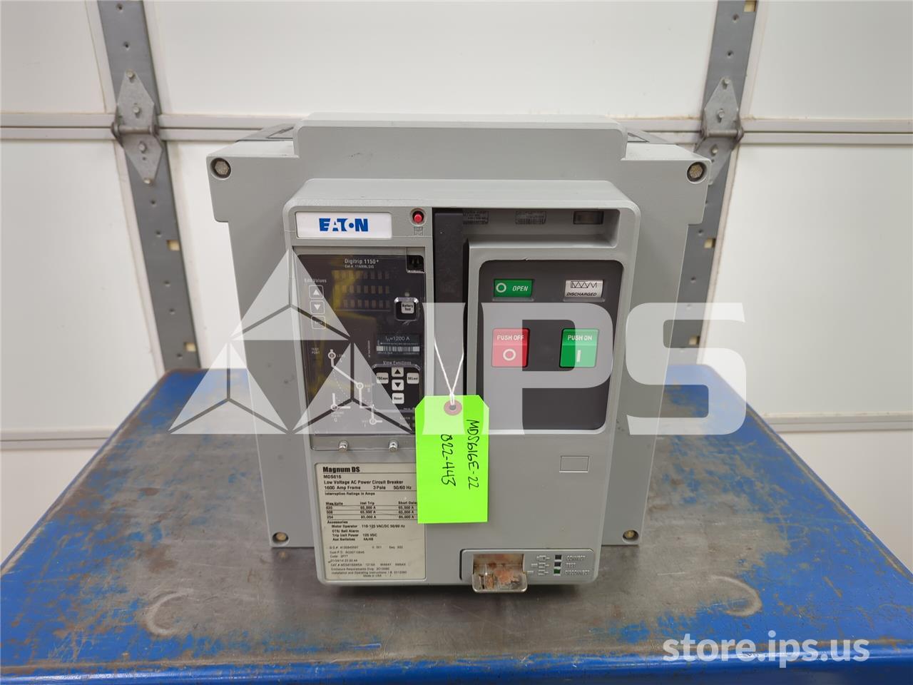 1600A CH MDS6163WEA121XAWAN4YNNNAX EO/DO (MDS616) 120VAC CONTROL, DIGITRIP 1150 PLUS LSIG, 1200A CT, 1200A RP, BELL ALARM