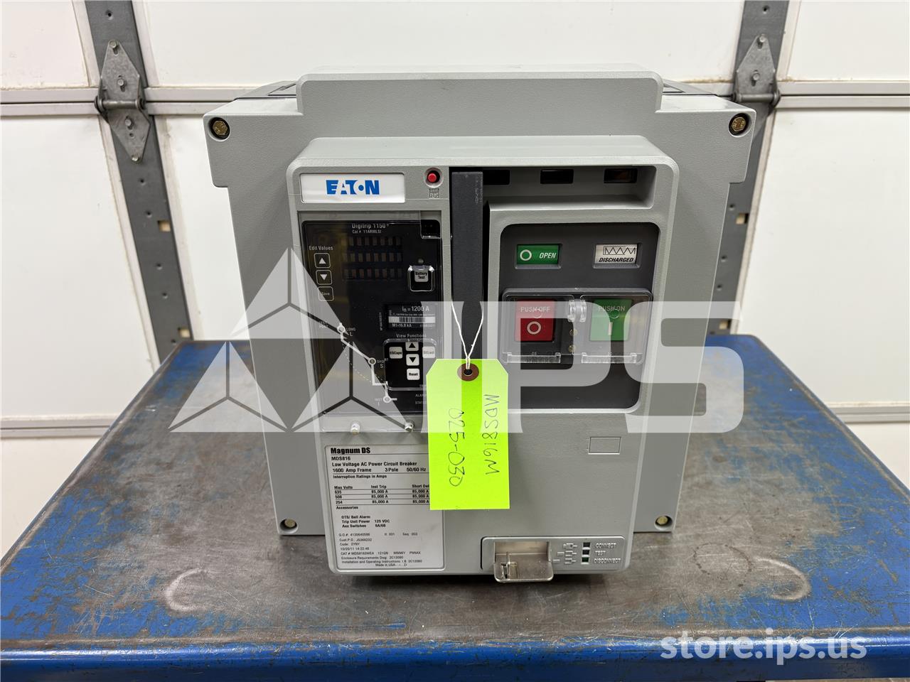 1600A CH MDS8163WEA121QNMNN6YPNNAX MO/DO (MDS816) DIGITRIP 1150 PLUS LSI, 1200A CT, 1200A RP, BELL ALARM